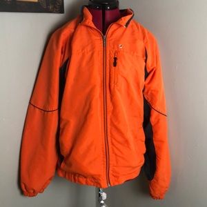Danskin Now | orange/blue windbreaker jacket XL